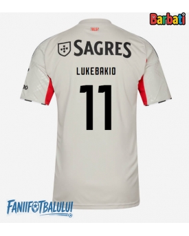 Benfica Dodi Lukebakio #11 Tricou Fotbal Replică 2025-26 Barbati Deplasare